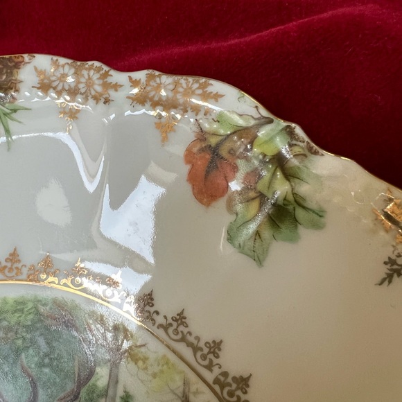 Antique 9” STAG Plate from Porzellanfabrik Moschendorf , Bavaria. 1885-1937 - Picture 8 of 12